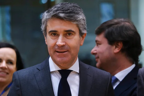 José Luis Carneiro Ministro Llega Para Asistir Consejo Europeo Asuntos — Foto de Stock