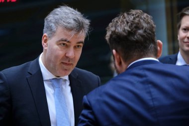  Enerji bakanı Lars AAGAARD, 19 Aralık 2022 'de Brüksel, Belçika' daki AB Enerji Bakanları toplantısına katılmak üzere geldi..