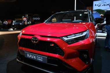 Toyota car on display during the opening of the Brussels Motor Show at the Expo in Brussels, Belgium on Jan. 13, 2023.