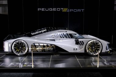 Peugeot car on display during the opening of the Brussels Motor Show at the Expo in Brussels, Belgium on Jan. 13, 2023.