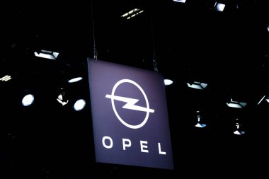 Opel car on display during the opening of the Brussels Motor Show at the Expo in Brussels, Belgium on Jan. 13, 2023.