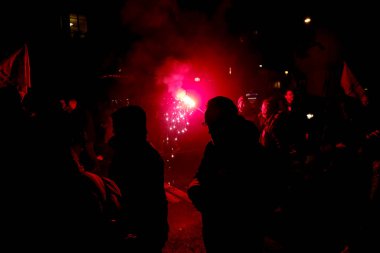 Protesters take part in a demonstration against the pension overhauls in Paris, France on January 19, 2023. 