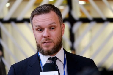 Gabrielius LANDSBERGIS, Foreign Affairs Minister arrives for an EU foreign ministers meeting in Brussels, Belgium on January 23, 2023.