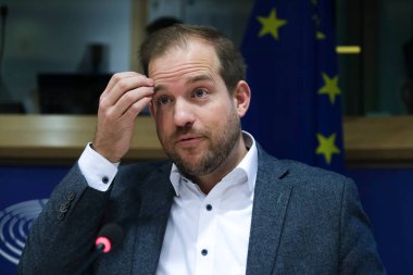 MEP Jeroen LENAERS during a European Parliament's Inquiry Committee on the use of spyware in Brussels, Belgium on January 24, 2023.