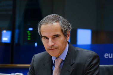 Director General of International Atomic Energy Agency Rafael Mariano Grossi attends the meeting of the European Parliament Foreign Relations Committee in Brussels, Belgium on January 24, 2023.