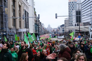 Workers take part in a protest action of the trade unions of the non-profit sector as they demand the government invest more in their sector,in Brussels, Belgium in January 31, 2023. 