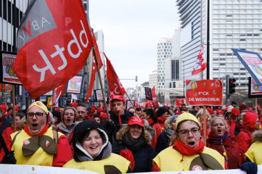 Workers take part in a protest action of the trade unions of the non-profit sector as they demand the government invest more in their sector,in Brussels, Belgium in January 31, 2023. 
