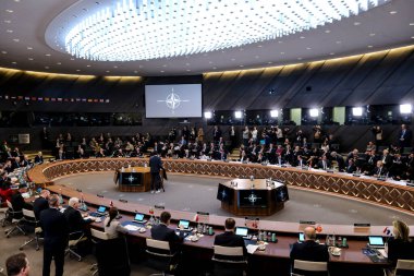 Meeting of NATO Ministers of Defence during a two-day meeting of the alliance's Defence Ministers at the NATO Headquarters in Brussels, Belgium on February 14, 2023.