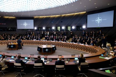 Meeting of NATO Ministers of Defence during a two-day meeting of the alliance's Defence Ministers at the NATO Headquarters in Brussels, Belgium on February 14, 2023.