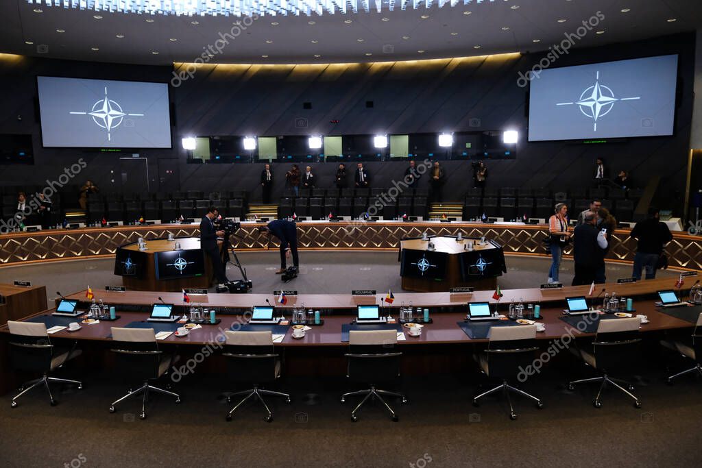 Meeting of NATO Ministers of Defence during a two-day meeting of the alliance's Defence Ministers at the NATO Headquarters in Brussels, Belgium on February 14, 2023.