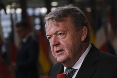 Lars LOKKE RASMUSSEN, Minister of Foreign Affairs arrives for a meeting of Foreign Affairs Council (FAC) at the EU headquarters in Brussels, Belgium on February 20, 2023.