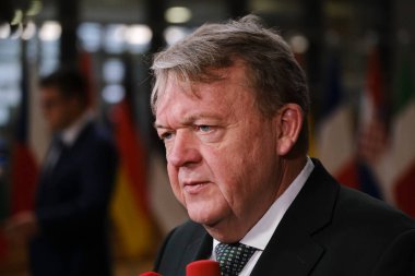 Lars LOKKE RASMUSSEN, Minister of Foreign Affairs arrives for a meeting of Foreign Affairs Council (FAC) at the EU headquarters in Brussels, Belgium on February 20, 2023.