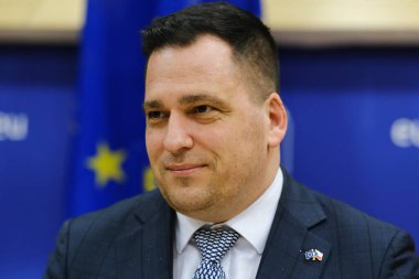 MEP Tomas Zdechovsky attends a session of European Parliament in Brussels, Belgium on March 1, 2023.