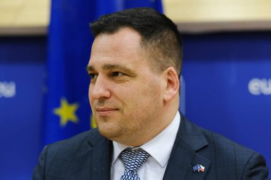 MEP Tomas Zdechovsky attends a session of European Parliament in Brussels, Belgium on March 1, 2023.