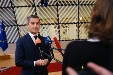 Bakan Gerald DARMANIN, 9 Mart 2023 'te Belçika' nın Brüksel kentindeki AB genel merkezine bir Adalet ve İçişleri Konseyi 'ne katılmak üzere geldi..