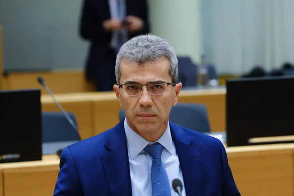 George Catalin Serban Ministro Justicia Asuntos Interior Llega Sede Bruselas — Foto de Stock