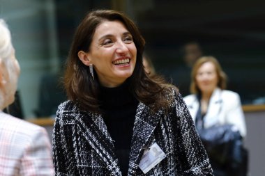 Pilar LLOP CUENCA, Bakan Adalet ve İçişleri Konseyi için 10 Mart 2023 'te Brüksel, Belçika' daki AB genel merkezine geldi.