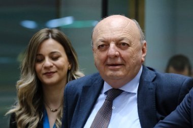 Gilberto PICHETTO FRATIN, Çevre Bakanı 16 Mart 2023 'te Brüksel, Belçika' daki Avrupa Çevre Konseyi 'ne katılmak üzere geliyor.