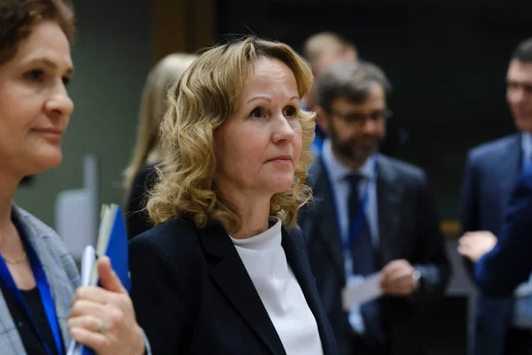 Steffi Lemke Ministro Medio Ambiente Llega Para Asistir Consejo Europeo —  Fotos de Stock