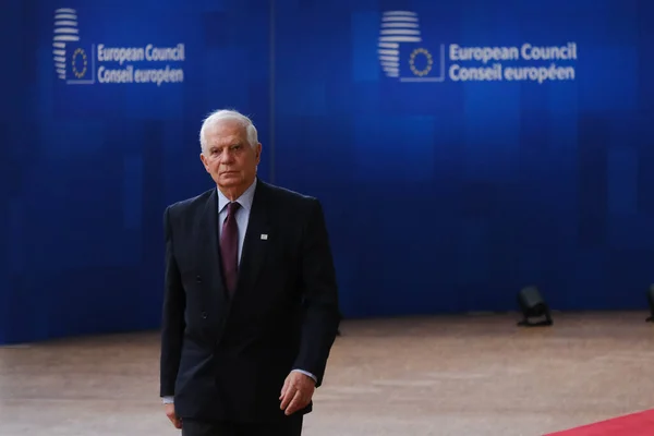 Stock image High Representative of the European Union for Foreign Affairs and Security Policy Josep Borrell arrives for a EU Summit, at the EU headquarters in Brussels, on March 23, 2023