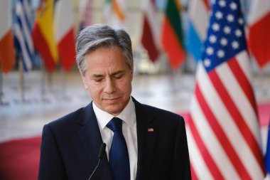 ABD Dışişleri Bakanı Antony Blinken ve AB Dışişleri Bakanı Josep Borrell, 4 Nisan 2023 'te Brüksel, Belçika' da gerçekleşen AB-ABD Enerji Konseyi Bakanlar Kurulu toplantısı öncesinde açıklama yaptılar..