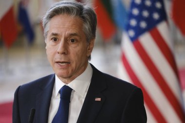ABD Dışişleri Bakanı Antony Blinken ve AB Dışişleri Bakanı Josep Borrell, 4 Nisan 2023 'te Brüksel, Belçika' da gerçekleşen AB-ABD Enerji Konseyi Bakanlar Kurulu toplantısı öncesinde açıklama yaptılar..