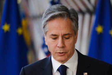 ABD Dışişleri Bakanı Antony Blinken ve AB Dışişleri Bakanı Josep Borrell, 4 Nisan 2023 'te Brüksel, Belçika' da gerçekleşen AB-ABD Enerji Konseyi Bakanlar Kurulu toplantısı öncesinde açıklama yaptılar..