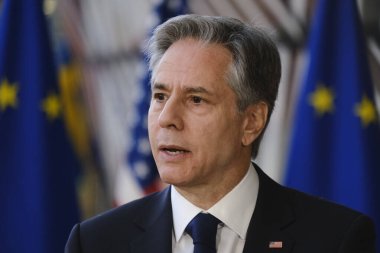 ABD Dışişleri Bakanı Antony Blinken ve AB Dışişleri Bakanı Josep Borrell, 4 Nisan 2023 'te Brüksel, Belçika' da gerçekleşen AB-ABD Enerji Konseyi Bakanlar Kurulu toplantısı öncesinde açıklama yaptılar..