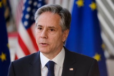 ABD Dışişleri Bakanı Antony Blinken ve AB Dışişleri Bakanı Josep Borrell, 4 Nisan 2023 'te Brüksel, Belçika' da gerçekleşen AB-ABD Enerji Konseyi Bakanlar Kurulu toplantısı öncesinde açıklama yaptılar..