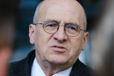Dışişleri Bakanı Zbigniew Rau NATO dışişleri bakanları toplantısına katılmak üzere 4 Nisan 2023 'te Belçika' nın Brüksel kentindeki NATO karargahına geldi..