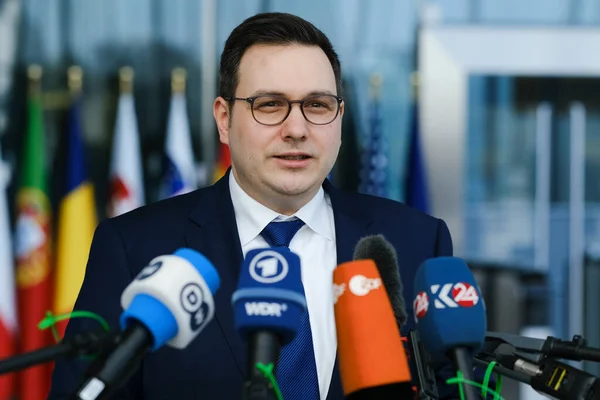 Jan Lipavsky Ministro Degli Affari Esteri Arriva Partecipare Alla Riunione — Foto Stock