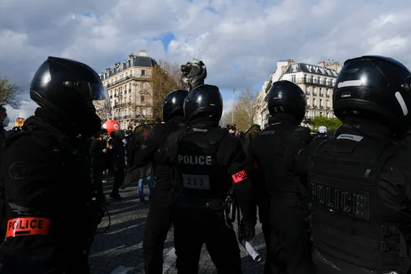 Fransa Nın Orta Kesimindeki Paris Nisan 2023 Hükümetin Emeklilik Sistemini — Stok fotoğraf