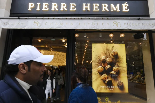 Külső Kilátás Cukrászda Francia Híres Cukrász Pierre Herme Közép Párizsban — Stock Fotó