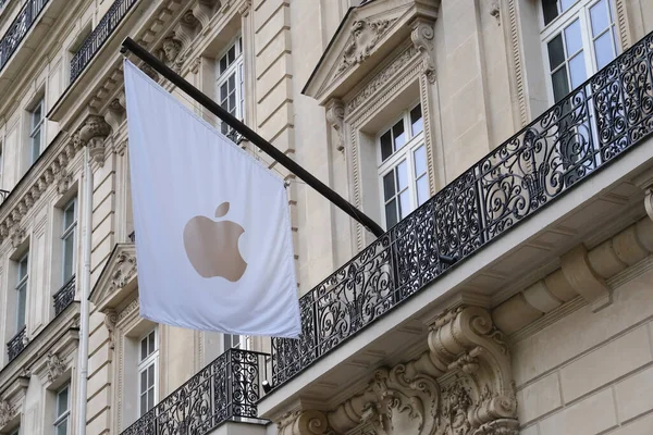 Εξωτερική Άποψη Του Καταστήματος Της Apple Στο Παρίσι Γαλλία Στις — Φωτογραφία Αρχείου