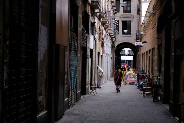 Yayalar Ekim 2021 Spanya Nın Barselona Şehrinde Yürürler — Stok fotoğraf
