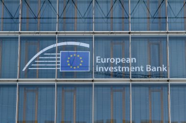Avrupa Yatırım Bankası 'nın (EIB) 2 Haziran 2023 tarihli dış görünümü.