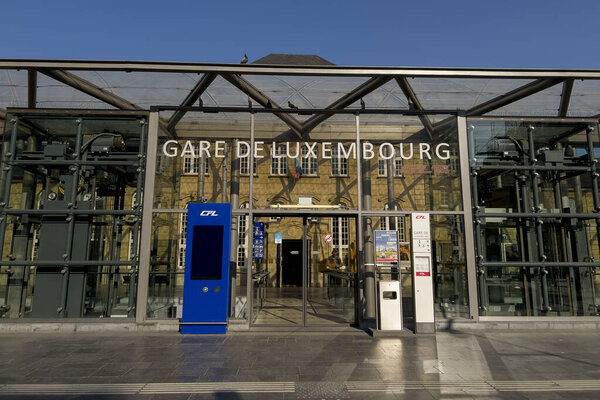 Central railway station  in Luxembourg city on June 2, 2023.