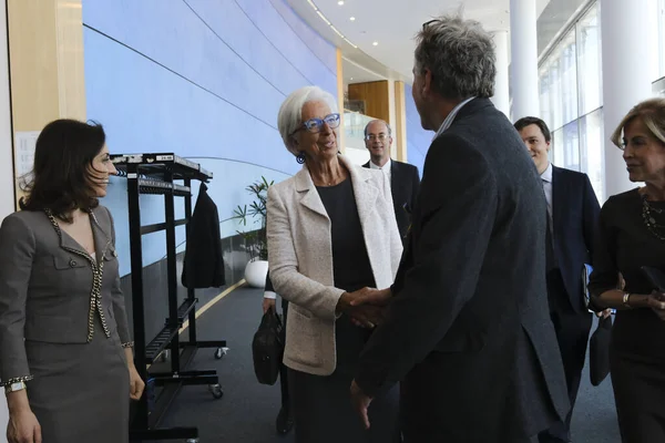 Christine Lagarde Európai Központi Bank Ekb Elnökjelöltje 2023 Június Részt — Stock Fotó