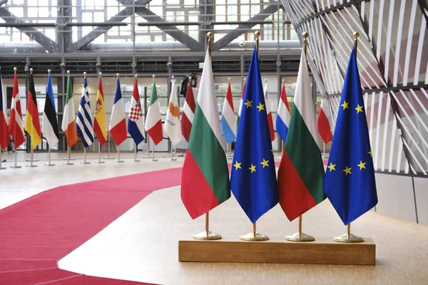 Bandera Bulgaria Bruselas Bélgica Junio 2023 — Foto de Stock