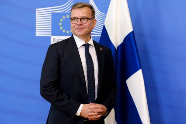 Avrupa Komisyonu Başkanı Ursula von der Leyen, 28 Haziran 2023 'te Belçika' nın Brüksel kentindeki AB genel merkezinde Finlandiya Başbakanı Petteri ORPO 'yu karşıladı..