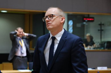 Dışişleri Bakanı Andris PELSS, AB Dışişleri Konseyi 'nin (FAC) 20 Temmuz 2023' te Brüksel, Belçika 'daki AB genel merkezine bir toplantısı için geldi..