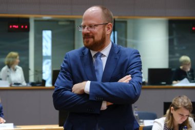 Eduard HULICIUS ve Dışişleri Bakanı, AB Dışişleri Konseyi 'nin (FAC) 20 Temmuz 2023' te Brüksel, Belçika 'daki AB genel merkezine bir toplantısı için geldi..