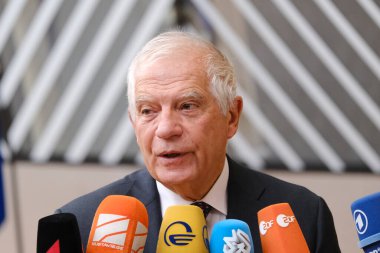 AB 'nin Dışişleri Yüksek Temsilcisi Josep Borrell, AB Dışişleri Konseyi' nin (FAC) 20 Temmuz 2023 'te Brüksel, Belçika' daki AB genel merkezine bir toplantısı için geldi..