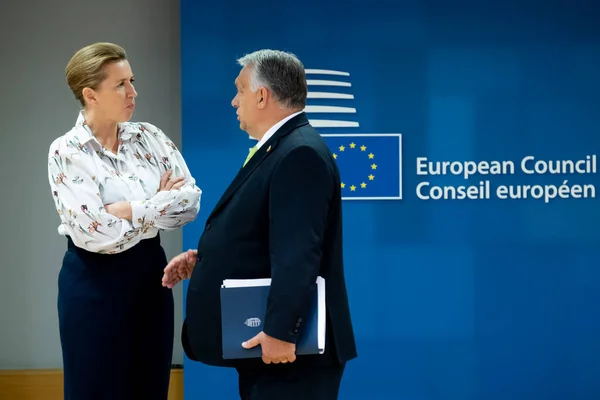 Ungerns Premiärminister Viktor Orban Anländer Till Toppmöte Bryssel Den Juni — Stockfoto