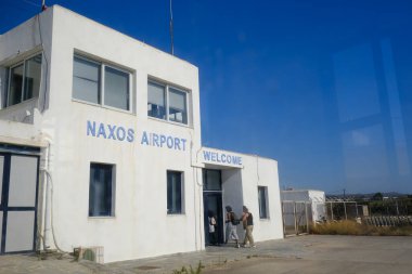 Airport of Naxos island in Greece on July 10, 2023. clipart