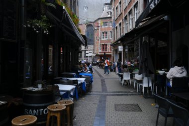 22 Temmuz 2023 'te Belçika' nın Namur kentindeki restoran ve kafe.