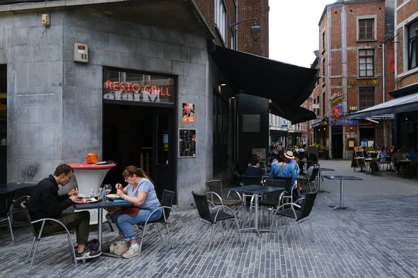 Ristoranti Caffè Nel Centro Della Città Namur Belgio Luglio 2023 — Foto Stock