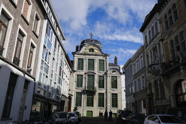 Зовнішній Вигляд Житлових Будинків Історичному Центрі Міста Гент Бельгія Липня — стокове фото