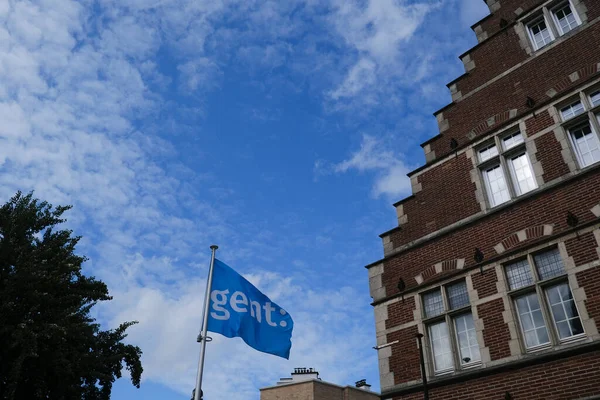 Внешний Вид Жилых Зданий Историческом Центре Гента Бельгия Июля 2023 — стоковое фото