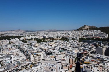 20 Ağustos 2023 'te Atina, Yunanistan' daki konutların hava manzarası